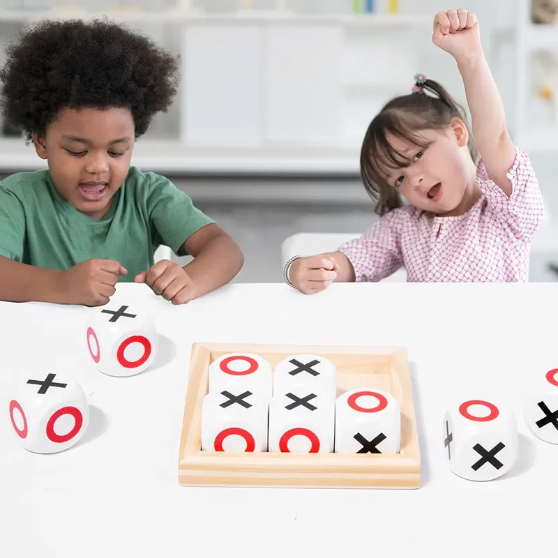 Joc din lemn X si 0 Tic Tac Toe Duoqu